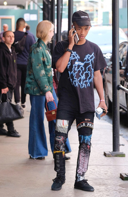 Jaden Smith out with a girl in Soho