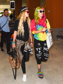 Scott Disick Bella Thorne are seen arriving at Nice airport