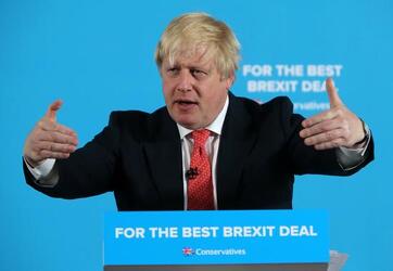 Boris Johnson on the campaign trail in Shildon County Durham