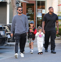 Scott Disick and his children Mason and Penelope hit a Calabasas frozen yogurt shop for a refreshing treat