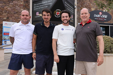 Prince Albert II of Monaco came to encourage swimmer Noam Yaron in Calvi