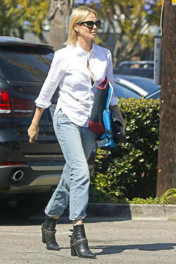 Charlize Theron Goes Grocery Shopping at Whole Foods