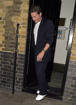 Liv Tylers Ex Husband and David Beckhams agent Dave Gardener seen leaving the Chiltern Firehouse with Storm Model Jessica Clarke