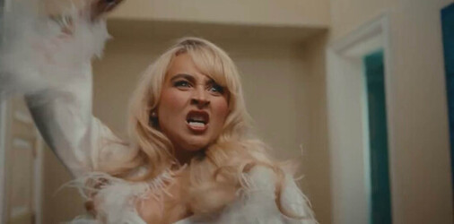 Sabrina Carpenter upcoming music video Taste. 