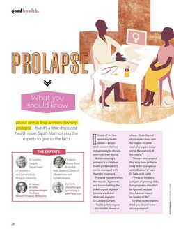 Prolapse What you should know