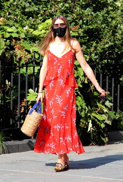 Olivia Palermo Takes her Dog Mr Butler out for a Walk