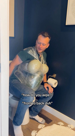 Man Gets A Taste Of Pregnancy In The Form Of A Watermelon Man Gets A Taste Of Pregnancy In The Form Of A Watermelon