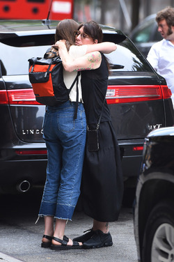 Katey Sagal and daughter Sarah Grace White have a moment together as they part ways Katey Sagal and daughter Sarah Grace White have a moment together as they part ways