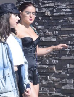 Ariel Winter Flashing Some Skin With Levi Meaden