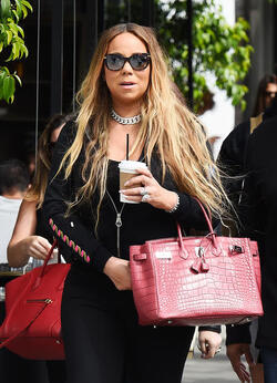 Mariah Carey sipping on drink in LA