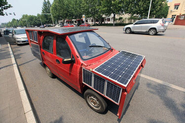 Chinese Man Becomes Pioneer With Bizarre SolarPowered Car Chinese Man Becomes Pioneer With Bizarre SolarPowered Car
