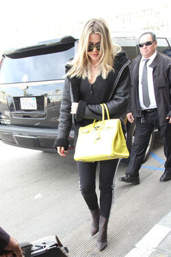 Khloe Kardashian At LAX