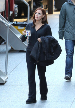 Jessica Chastain First Looks Molly s Game in Toronto