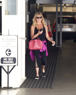 Film icon Goldie Hawn was spotted leaving the Gym in Brentwood. Film icon Goldie Hawn was spotted leaving the Gym in Brentwood.