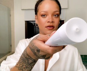 Rihanna goes make up free as she reveals skincare routine