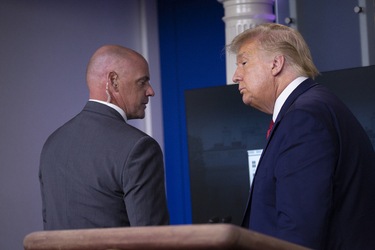 President Donald Trump Removed from Briefing Room by Secret Service President Donald Trump Removed from Briefing Room by Secret Service