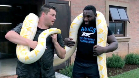 Rugby Star Hauls Giant Snake Out Of Lake