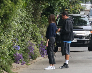 Adam Sandler walking his cute puppy Adam Sandler walking his cute puppy