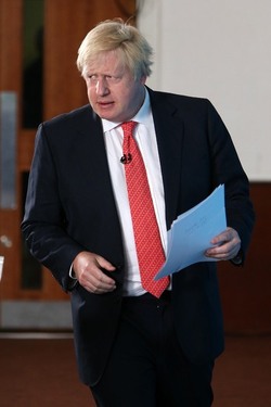 Boris Johnson on the campaign trail in Shildon County Durham