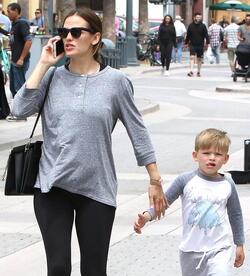 Jennifer Garner and son Samuel out to a movie and the Apple Store