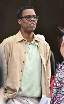 Chris Rock and Adam Sandler on set of The Week Of Chris Rock and Adam Sandler on set of The Week Of