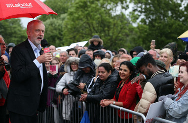 Jeremy Corbyn campaigning on Teesside