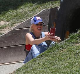 Gwen Stefani with Kids Enjoying the Day at a Farm