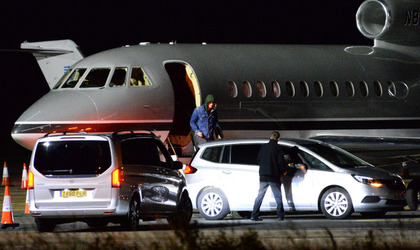 Taylor Swifts boyfriend Joe Alwyn arriving back into the UK after spending time with Taylor in Nashville.