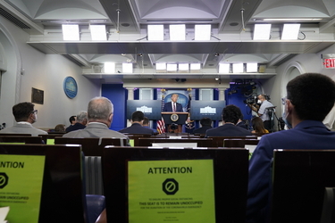 President Donald Trump Holds Press Briefing President Donald Trump Holds Press Briefing
