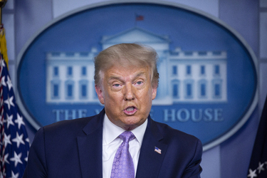 President Donald Trump Holds Press Briefing President Donald Trump Holds Press Briefing