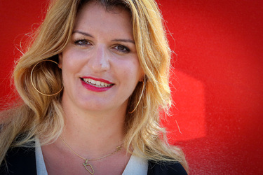 Marlene Schiappa during a visit of the Fire and Security Department in Ajaccio