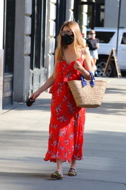 Olivia Palermo Takes her Dog Mr Butler out for a Walk