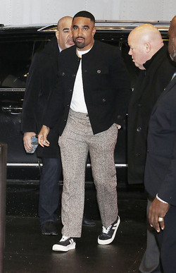 Jalen Hurts seen at CBS Mornings