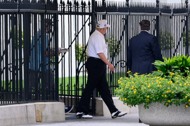 President Donald Trump Goes to Trump National Golf Club in Sterling