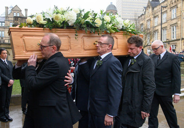The funeral of late Manchester United and Scotland footballer Denis Law