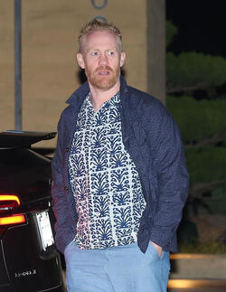 Brad Pitt s pal Thomas Houseago enjoys a dinner outing at Nobu in Malibu.