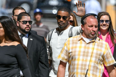 Jamie Foxx is seen at Jimmy Kimmel Live 