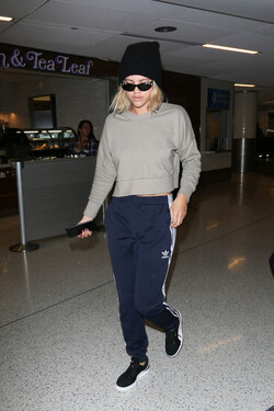 A casual looking Sofia Richie appears Facetiming on her mobile phone