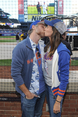 Dave Annable Throws Out First Pitch at Mets Game