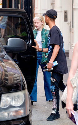 Jaden Smith out with a girl in Soho
