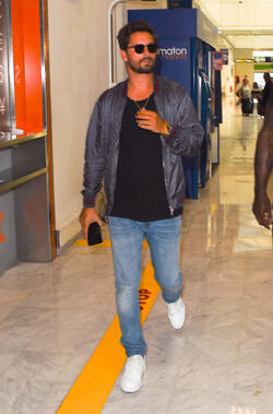 Scott Disick Bella Thorne are seen arriving at Nice airport