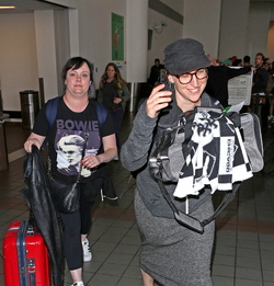 Mayim Bialik Has A Pet In Tow At LAX