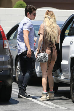 Bella Thorne and Gregg Sulkin can t keep their hands off of each other leaving Rite Aid. Bella Thorne and Gregg Sulkin can t keep their hands off of each other leaving Rite Aid.
