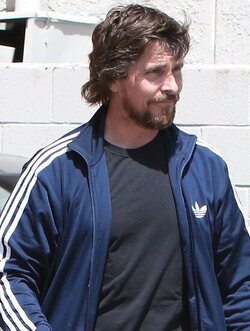 Christian Bale and his wife their their son out for breakfast