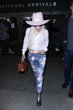 Lady Gaga pictured at LAX