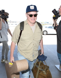 Kirsten Dunst Lovely In Lace And Denim Leaving L.A. With Fiance Jesse Plemons