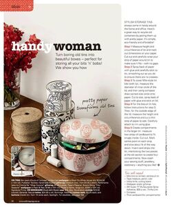 Handy Woman boring tin into beatiful boxes