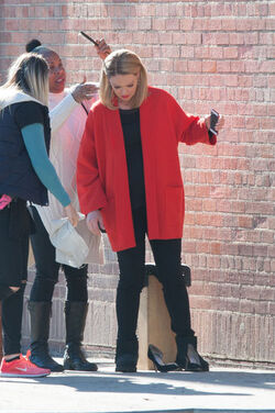A Pregnant Katherine Heigl Spotted Filming in LA.