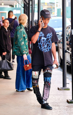 Jaden Smith out with a girl in Soho