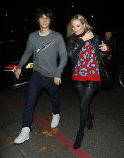 Kate Moss and Louis Baines dine at China Tang restaurant in London after Coach fashion party